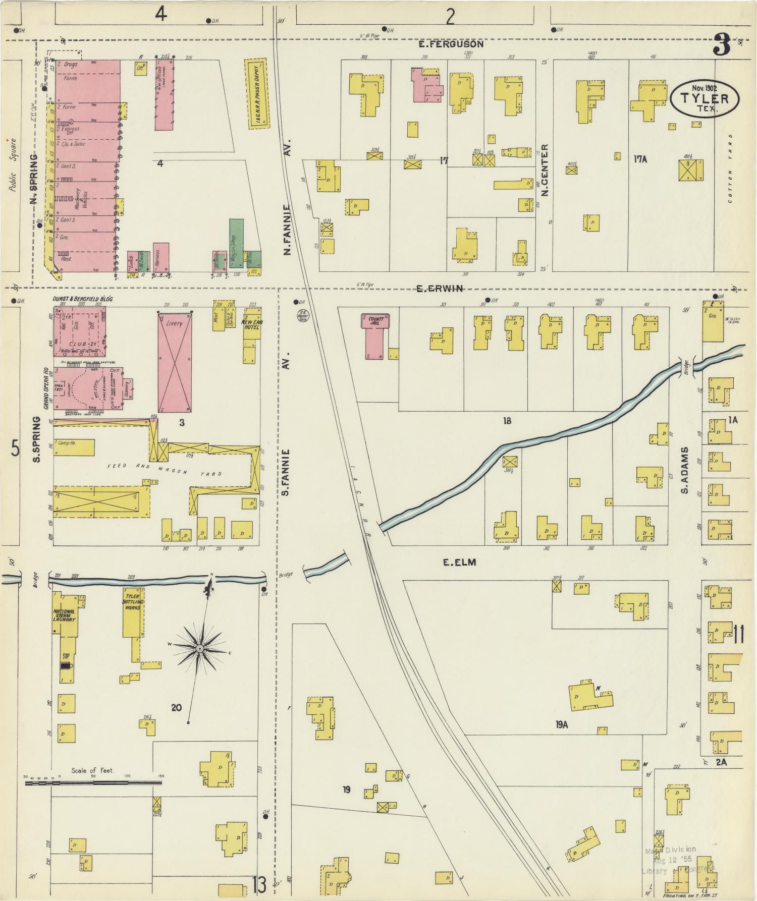Sanborn Fire Insurance Map of Tyler, Texas — 1902, sheet 3